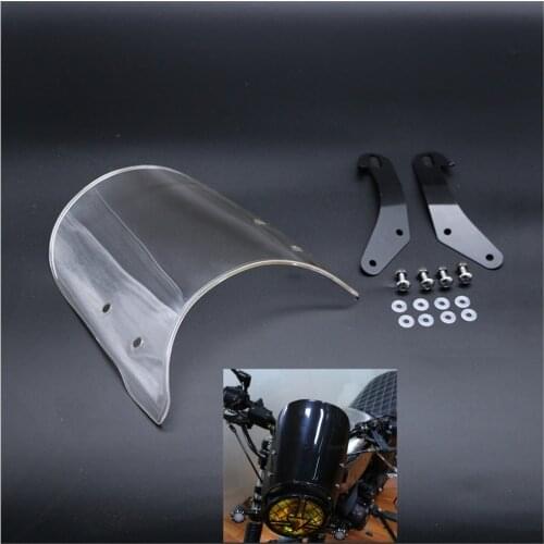 Windshield For SUZUKI GSX 1200/750 INAZUMA GSX 1400/1100G/750 Windscreen Pare-brise Black/Clear Motorcycle 7" Round Headlight