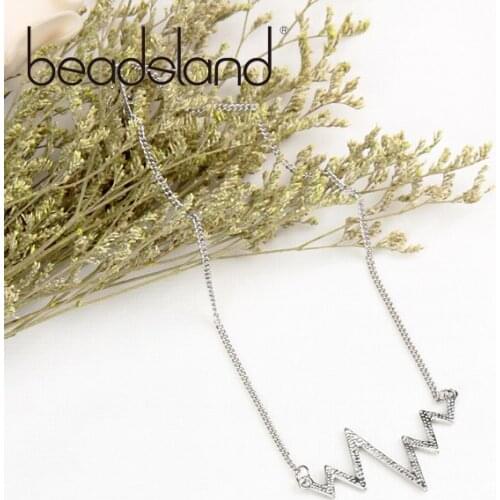 Beadsland metal cardiogram necklace fashion delicate women korea style necklace lover girls friend necklace gift 585B