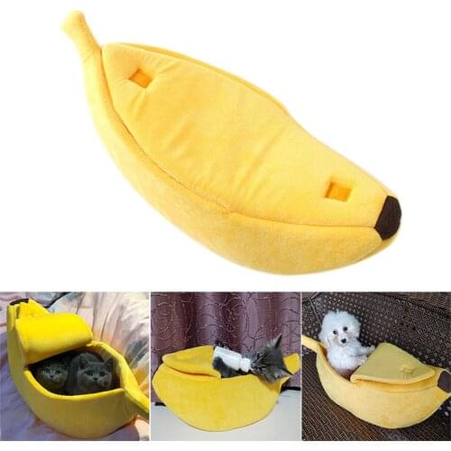 Cute Banana Shape Dog Cat House Soft Warm Kennel Sleeping Bed House Tent Pet Supplies can CSV