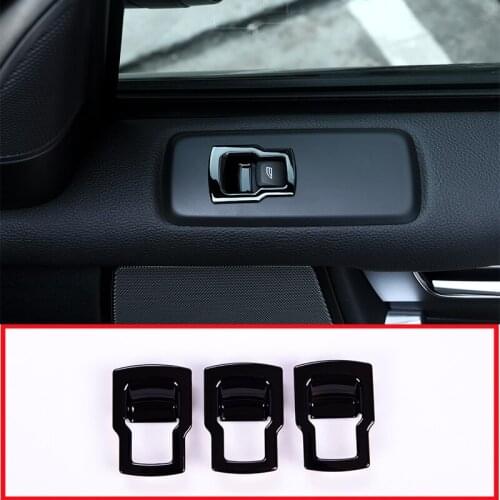 3 Pcs For Land Rover Discovery 4 LR4 2010-2016 ABS Gloss Black Window Lift Button Cover Trim For Range Rover Sport 2009-2013
