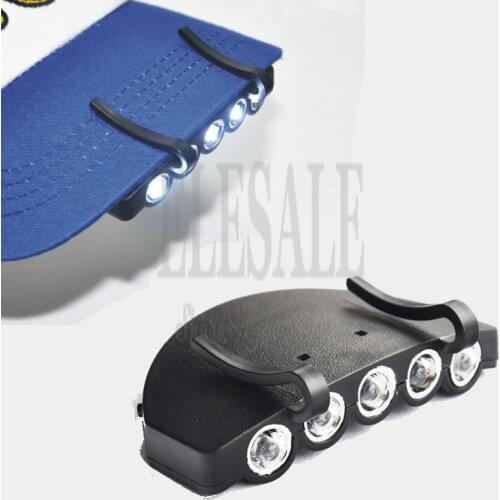 5-Led Cap Light Portable Head Lamp For Work Safety Helmet Cap Accessories Fishing Working Reading Hiking Light