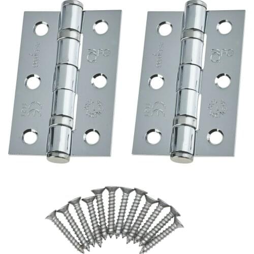 Stainless Steel Flat Hinge Cabinet Doors 3 inch 6 Mounting Holes Windows Hinge Wooden Cabinet Box Furniture Mini Hinge