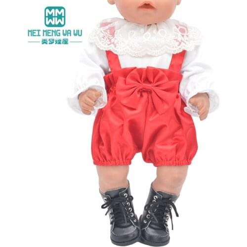 Baby Doll Clothes For 43-45cm Toy New Born Doll and American Doll Fashion Lace strap set