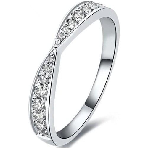 Solid Platinum PT950 Ring Diamond Engagement Band Rings Women Wedding Ring D Color VVS1 Excellent Brilliant