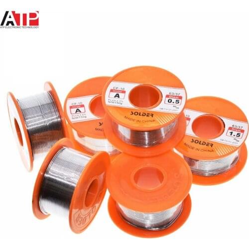 GREAT IT 0.6/0.8/1/1.2/1.5MM 63/37 FLUX 2.0% 45FT Tin Lead Tin Wire Melt Rosin Core Solder Soldering Wire Roll For diy