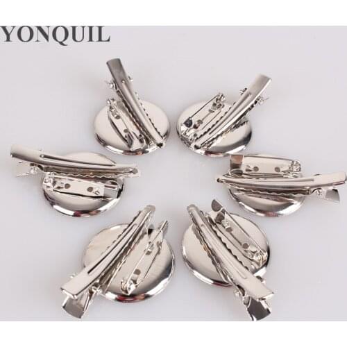 DIY Brooch Base 30mm 200Pcs/Lot Dual Brooch Back Base With Clip and Safety Pin use for Brooch and Hair Jewelry DIY HAT Material