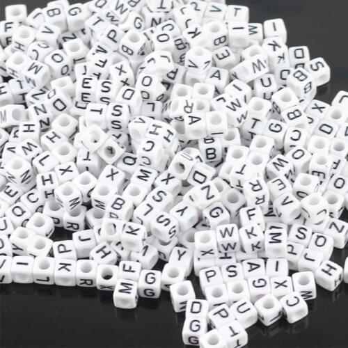 Tassina 1000 pcs 10packs/lot Family loom Bracelet Rubber Bands DIY Silicone loom Refills White Cube Letter Beads Accessories