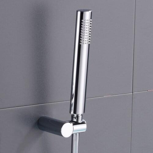 High Pressure Brass Handheld Shower Head with Powerful Shower Spray Water Saving Shower Set with Hose and Bracket Chrome Finish