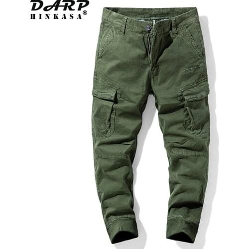 DARPHINKASA 2020 Autumn Winter Jogger Pants Men Overalls Tactical Military Cargo Pant Men Casual Loose Sweat Pant Trousers Men