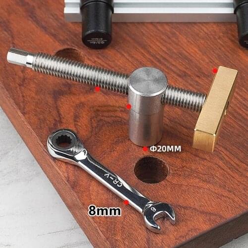20MM Hole Woodworking Benches Joinery Carpenter Tool Woodworking Desktop Clip Fast Fixed Clip Clamp Brass Fixture Vise