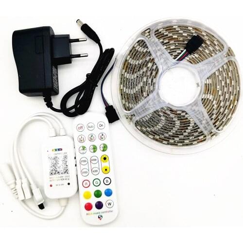 NEW Bluetooth 5050 LED Strip Light RGB SMD 2835 Flexible Ribbon fita RGB LED light 5M 10M 15M Tape Diode DC12V Bluetooth Control