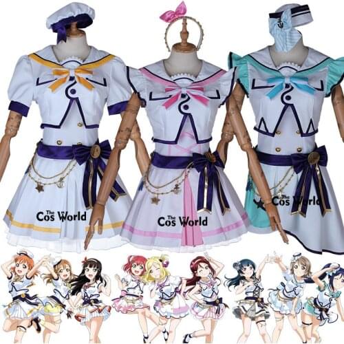 Love Live Sunshine Aqours 6th Anniversary Party 9 Characters Kurosawa Ruby Dia Hanamaru Yoshiko Dress Uniform Cosplay Costumes