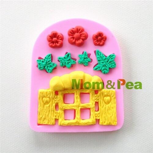 Mom&Pea 0913 Free Shipping Window Shaped Silicone Mold Cake Decoration Fondant Cake 3D Mold Food Grade