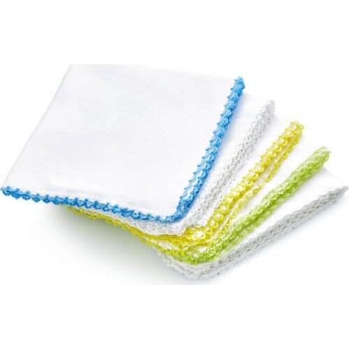 10 PCS 100% Cotton Multi-Purpose Baby Mouth Handkerchiefs 22x22 Size Drool Towel Teething Bib Made in Turkey