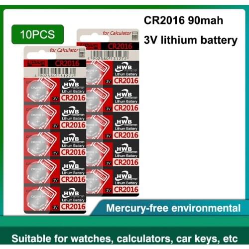 10pc For maxell cr2016 BR2016 DL2016 LM2016 KCR2016 ECR2016 3v button battery cell battery car toy lithium battery Watch