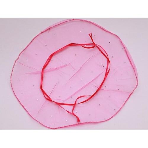 100pcs diameter 35cm Rose Red Round Organza Bag Drawstring jewelry packaging bags for Wedding/gift/food/candy/Christmas Yarn bag