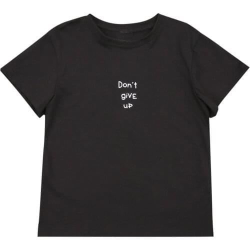 2021 Summer Children Kids Baby Short Sleeve Letter Print T-shirt Stylish Round Neck Tops for Children Boys Girls Hot Sale