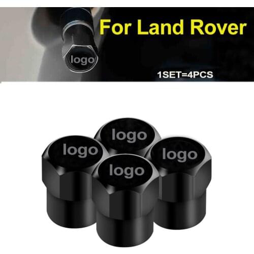 4PCS/1Set Car Rim Wheel Tires Valves Tyre Valve Covers Accessory Car Tire Valve Stem Caps for Range Discovery Freelander Evoque