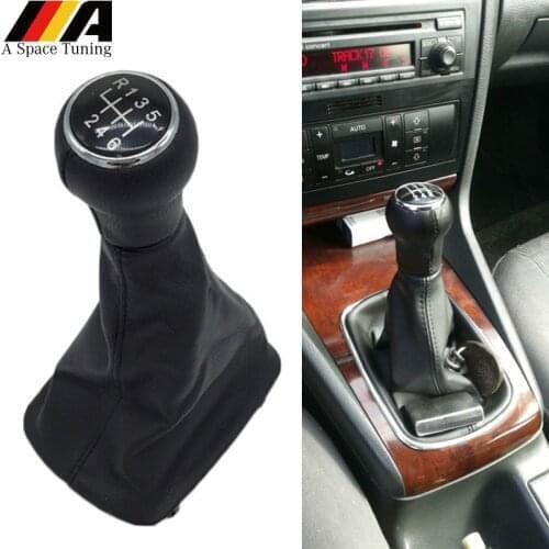 5 / 6 Speed Car Styling Gear Shift Knob Lever Stick Gaiter Boot Cover Case for AUDI A6 C5 A4 B5 A8 D2 1997 1998 1999 2000 2001