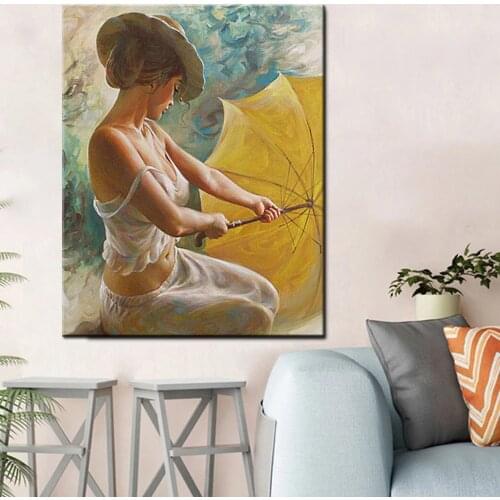 5D DIY Diamond Painting abstract Diamond Embroidery Full Drill Square Room Home Decor Mosaic Open an umbrella beautiful woman