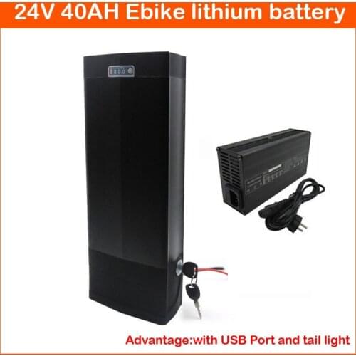 700W 24V 30AH scooter battery Pack 24V 40AH Rear rack electric bike lithium bateria with 30A BMS 29.4V 5A charger High quality