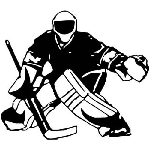 LLY-1559 Hockey Player Modeling Car Sticker PVC Personality Auto Body Window Bumper Decoration Accessories Waterproof Decals