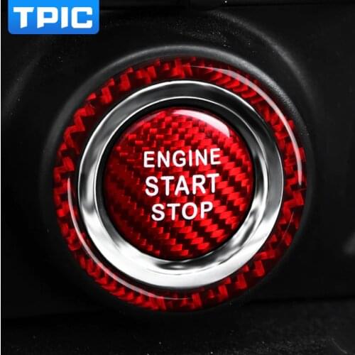 Carbon Fiber Car Engine Start Stoprt Lgnition Key Ring Sticker For Subaru BRZ Toyota 86 2013-2019 Auto Accessories