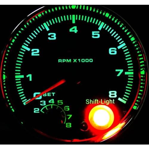 3.75" 95mm Car Auto Tachometer Gauge 7 Color Displaying 0-8000RPM