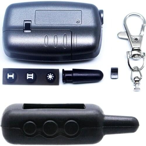 A9 Keychain case + silicone cover For starline A9 A6 A4 A8 case LCD Remote 2 Way Two Way Car Alarm System Compatible