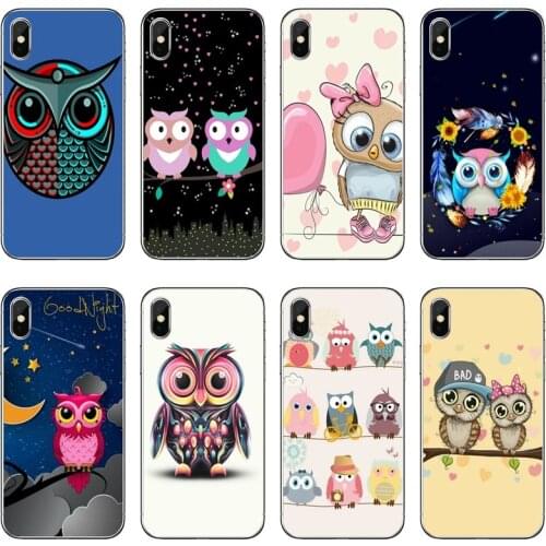 Lovely Animal Owl Accessories Phone Case For Huawei P20 P30 P40 Pro P10 P9 Lite Y5 Y6 Y7 Y9 P Smart Plus 2018 2019