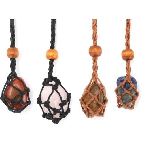 DIY Necklace Cord Empty Stone Holder Hemp String Necklace Can Rope With Adjustable Length Crystal Stone Tasteful And Beautiful