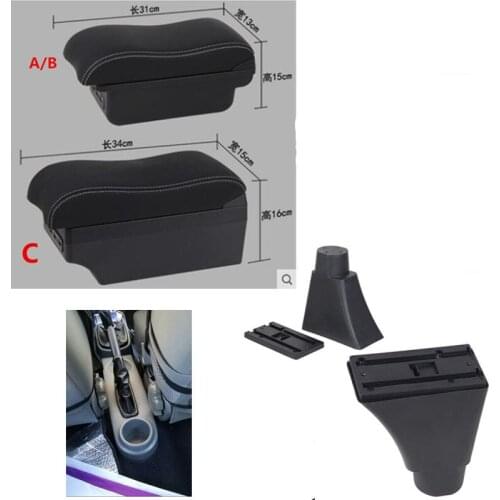 For Aveo T200 T250 T255 2002-2011 Leather Center Console Storage Armrest Box