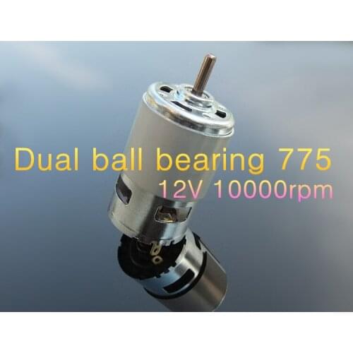 Dual ball bearing 775 DC high speed Big torque motor,Hair dryer power electric tool 12V24V Motor