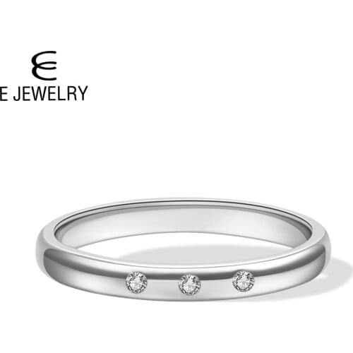 E Minimalist Thin Rings for Women 925 Sterling Silver Brilliant Cubic Zircon Female Finger Ring Engagement Wedding Jewelry