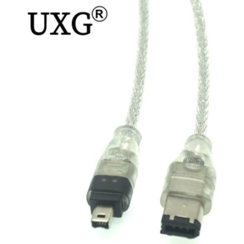 Firewire de 6 Pinos para 4 Pinos Chumbo IEEE 1394 DV Out Cable 5FT 1.5m 150cm