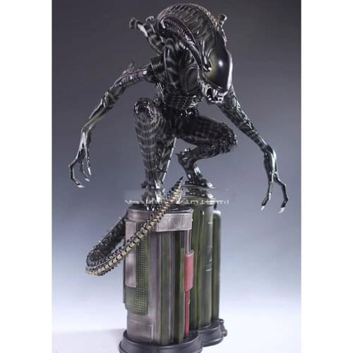HOT SALE 1:4 Scale Alien VS PredatSS 60cm Felt Crouching Like AVP Warrior Handmade Model Furnishing Articles