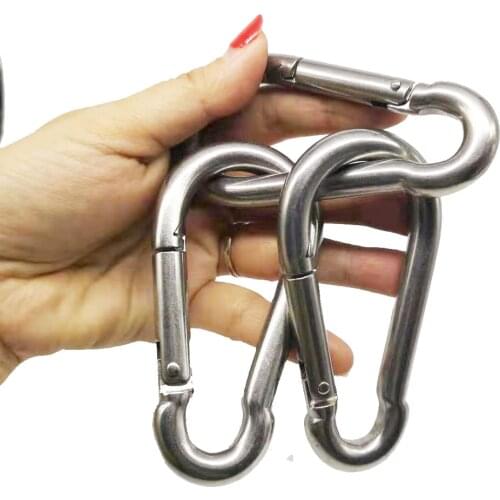 1pcs M10 Stainless Steel 304 Carabiner Carbine Snap Hook Key-Lock
