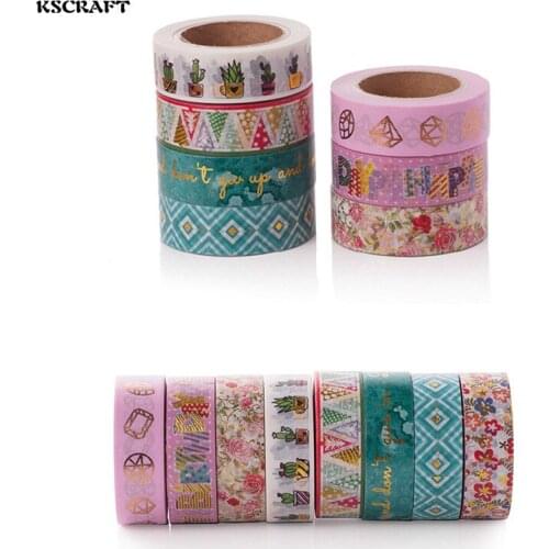 KSCRAFT 15mm*10m Adhesive Tape for Scrapbooking DIY Craft Sticky Deco Masking Japanese Paper Washi Tape Merry Christmas