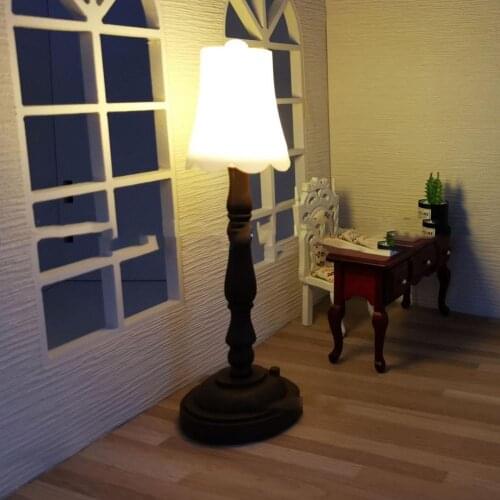 Miniature Plastic Floor Light Dollhouse Landscape Bathroom Living Room Decor Bedroom Study Room Accessories Gift for Kids