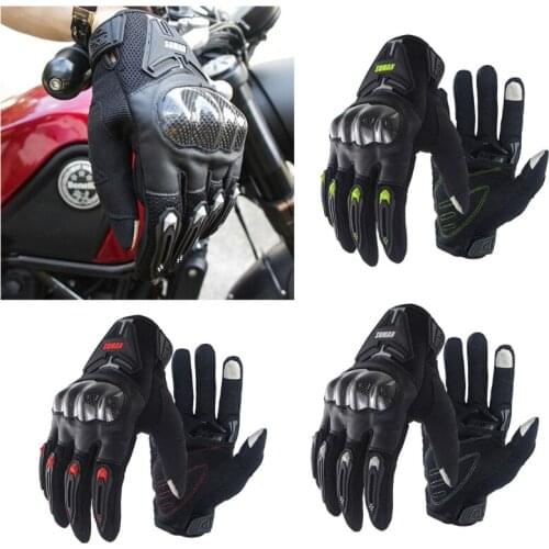 Motorcycle Gloves Carbon Fiber Motorbike Biker Racing Riding Moto Gloves Screen Touch Breathable Gloves