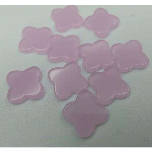Nature Love Crystal AAAAA grade 8*8mm-22*22mm Four Leaf Clover Natural Pink Rose Crystal