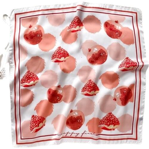 New 2021 Silk Neck Scarf for Women Square Foulard Scarfs Female Print Office Lady Neckerchief Bandana Scarves Small Hair Hijabs