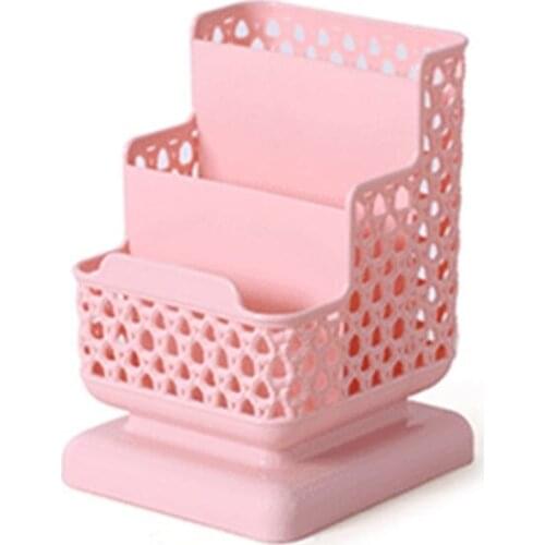 Plastic Pen Holder Multifunctional Hollow Desktop Stationery Pencil Case
