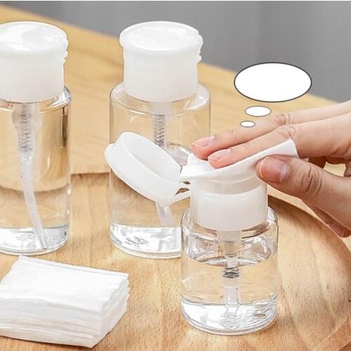 Ortable Refillable Bottle Empty Plastic Nail Polish Remover Alcohol Liquid Press New