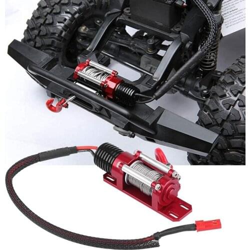 RC Winch,1/10 RC Model Vehicle Crawler Car Metal Winch with Remote Controller for Traxxas/HSP/D90/SCX10 RC Crawler Car