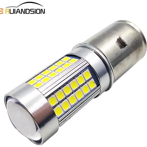 RUIANDSION 1Pcs BA20s Car Truck Motorcycle Accessories Headlight Bulb Driving Lamp DRL 10V-30V 12V 24V 66LEDS 2835SMD 1200Lm