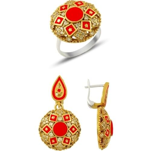 Silver 925 Sterling Enamel Authentic Set