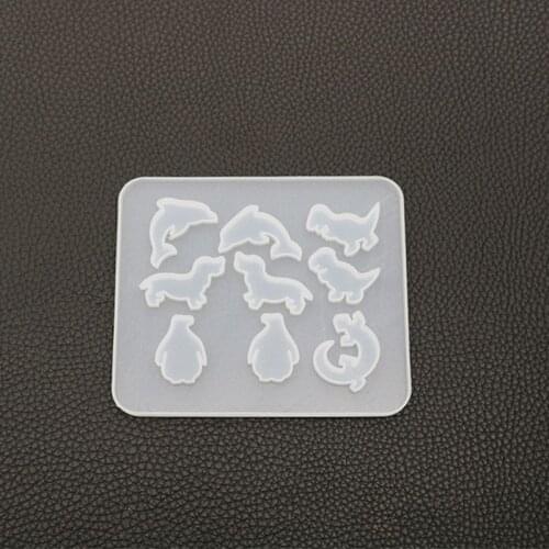 Resin Silicone Molds Pendant Making DIY Crystal Epoxy Mold Small Dinosaur Dolphin Earrings Mould
