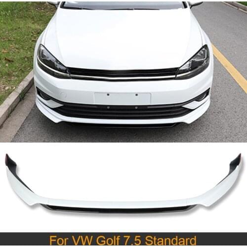 Carbon Fiber Car Front Bumper Lip Splitter For Volkswagen VW Golf 7.5 Standard Hatchback 4-Door 2018 2019 PP Black White Red