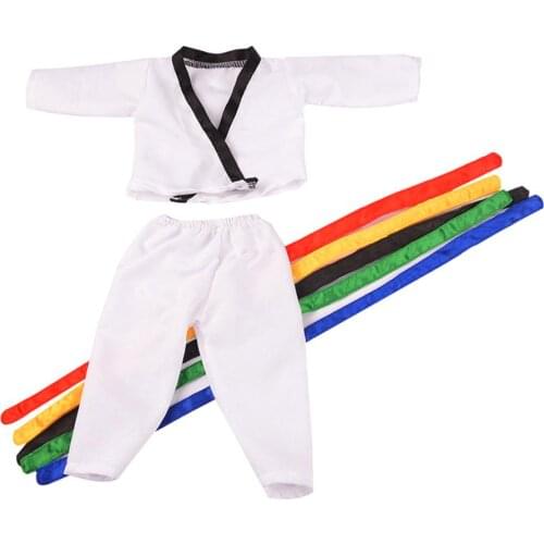 Taekwondo Martial Art Costume Set Outfit Clothes For 18inch American Doll Doll